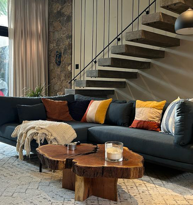 Living Room of a Casa Kirimodoki, a beautiful modern home in San Miguel de Allende, Mexico